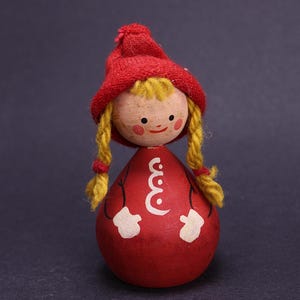 Vintage Bo Svensk Holz Tomte: Schwedische Weihnachtselfe Figur