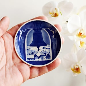 Royal Copenhagen Vintage plate,blue and white plate,mini plate,small plate,butter pat,ceramic plate, decorative plate,Dutch design