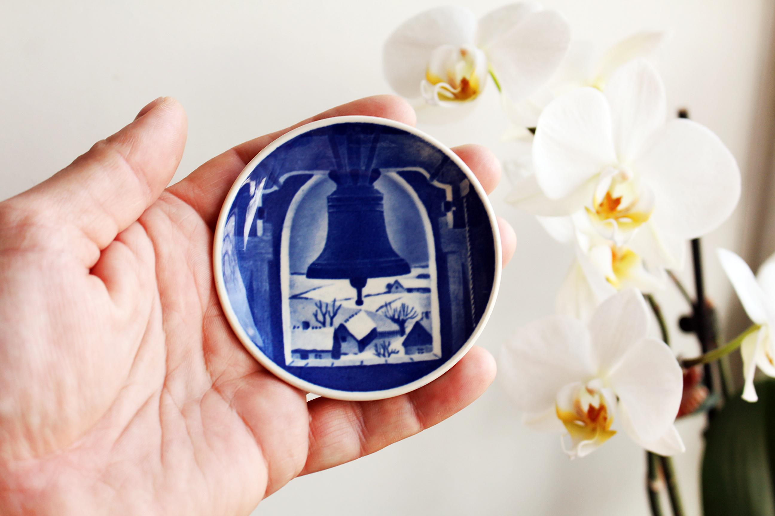 Royal Copenhagen Vintage plate,blue and white plate,mini plate,small plate,butter pat,ceramic plate, decorative plate,Dutch design