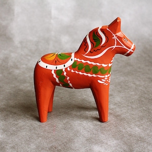Dala horse Sweden,Nils Olsson Dala Häst - folk art from Sweden Vintage  Horse figurine,Dalapferd,,Dalecarlian horse,Dala Pferd,Wooden horse