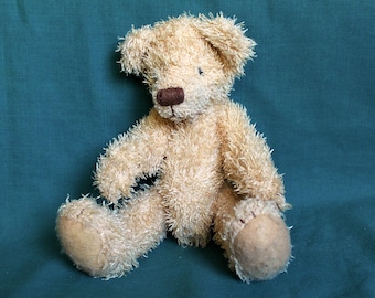 テディベアコレクション - リボン付きの白いクリーム色のぬいぐるみ