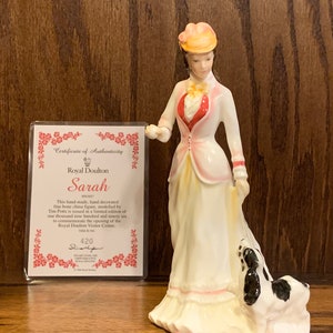 Royal Doulton RARE SARAH Ltd Edition Visitors Centre HN 3857 Bone China Figurine, Signed, Dated, Original Box, Certificate of Authenticity