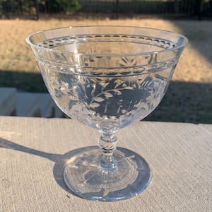 Vintage cut Crystal Brandy Snifter Goblet