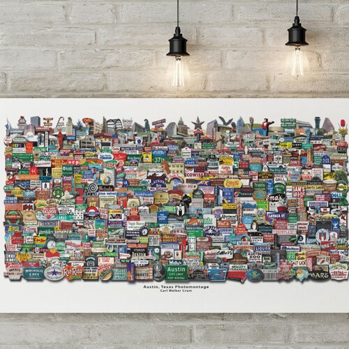 AUSTIN TEXAS Art Print Skyline Wall Art Texas Strong Texas Etsy