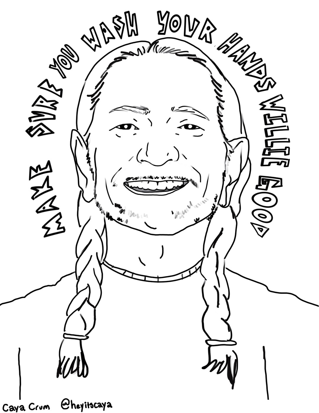 Willie Nelson Coloring Page Coloring Pages