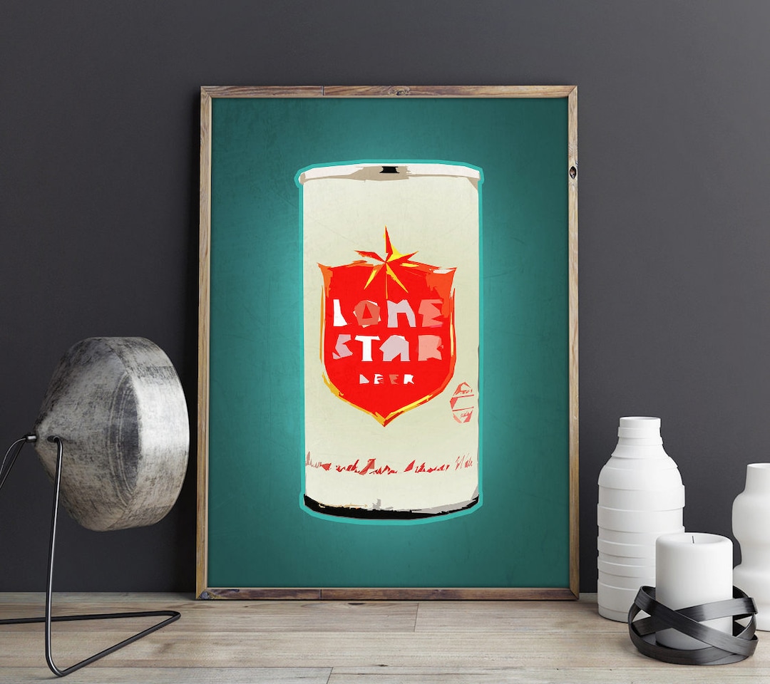 Beer Lone Star Beer Beer Gift Man Cave Beer Poster Beer - Etsy