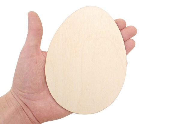 Wood Blanks 10x Wooden Easter Egg Wooden craft supplies Wood Egg wooden cutouts MG000889 1 Shapes
