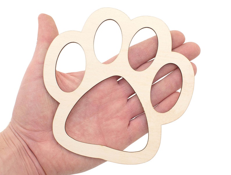 Wood Dog Paws 14cm Animal Paw Embellishments Blank Cat Paws Etsy