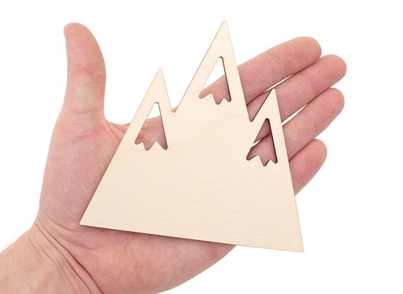 Wood Mountain Range Cutout Wooden Shape Craft Embellishments Gift Unfinished Blanks DIY Projects MG001113 20cm