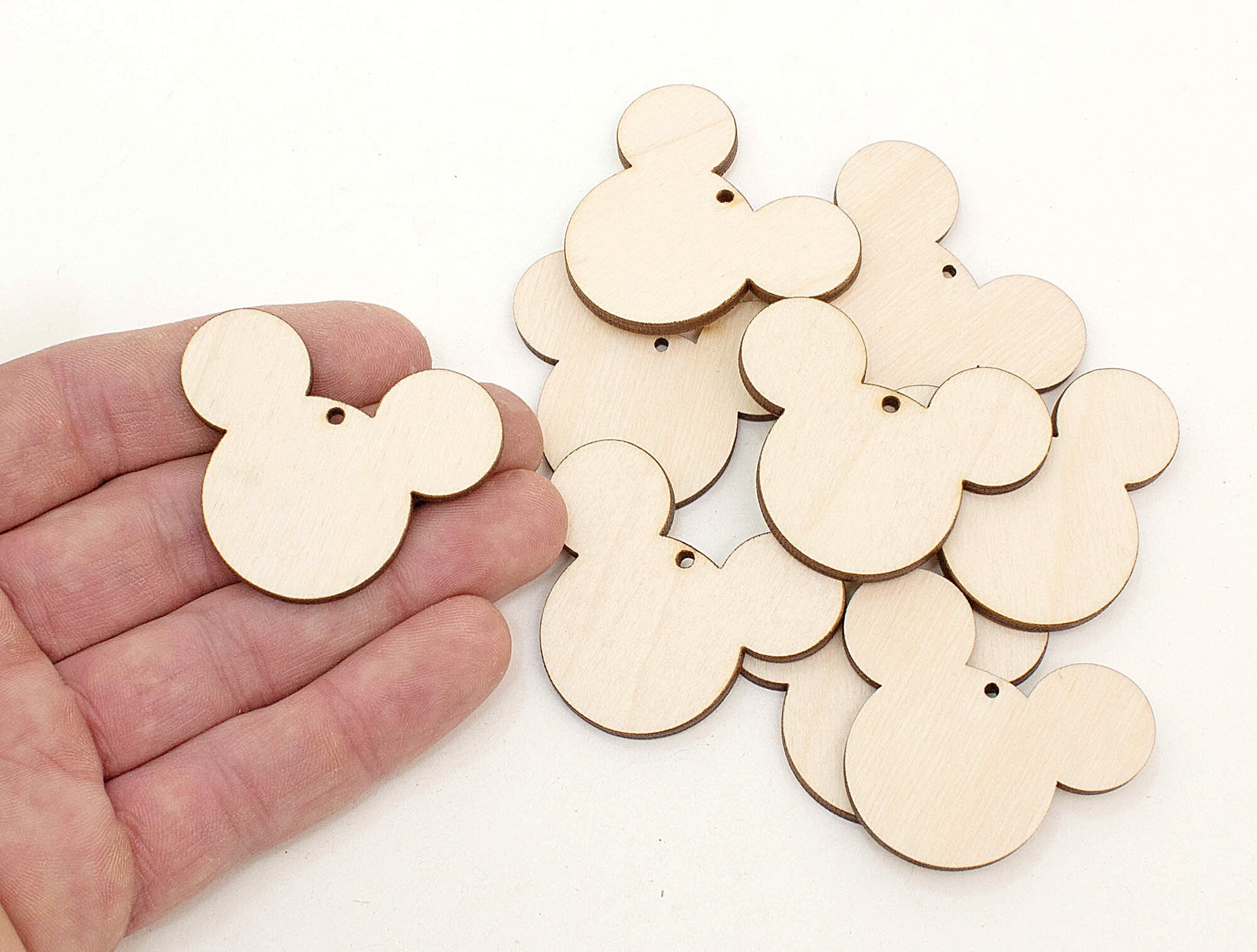 10pcs. Wooden Mickey Mouse Head Cutout 15 Wood Disney Etsy