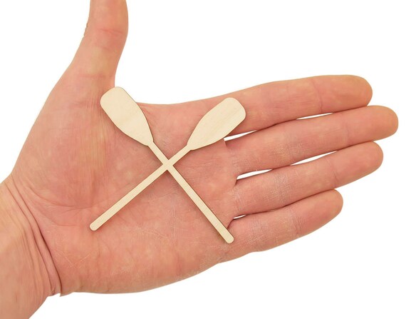 Wooden Crossed Oars 7cm Shape Art Projects Craft Wood Oars Etsy