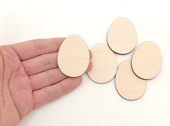 Wood Blanks 10x Wooden Easter Egg Wooden craft supplies Wood Egg wooden cutouts MG000889 1 Shapes