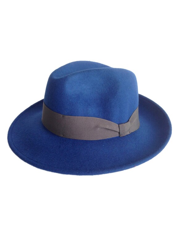 royal blue felt hat