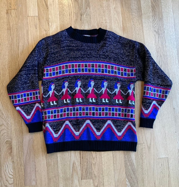 1970s Centennial Knits “Egyptian” Novelty Sweater