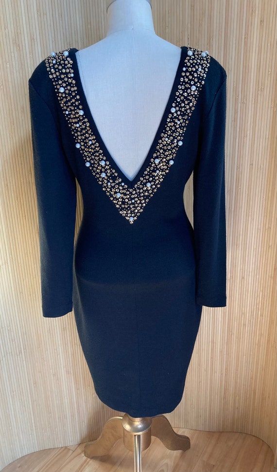 1990s Embellished Body Con Dress - image 4