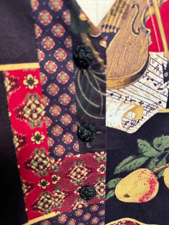 Patchwork Print Carole Antone Collection Tie-back… - image 4