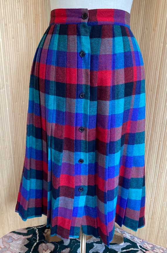 Nine to Five Multicolored Pleated Midi Skirt