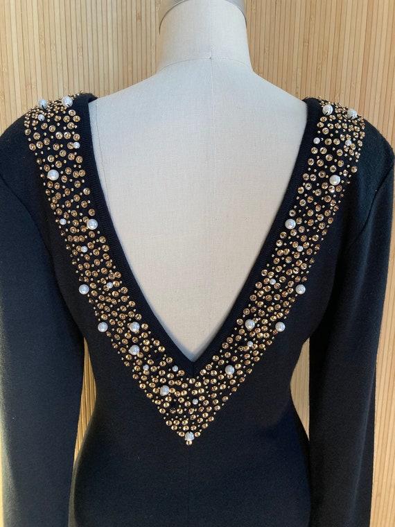 1990s Embellished Body Con Dress - image 5