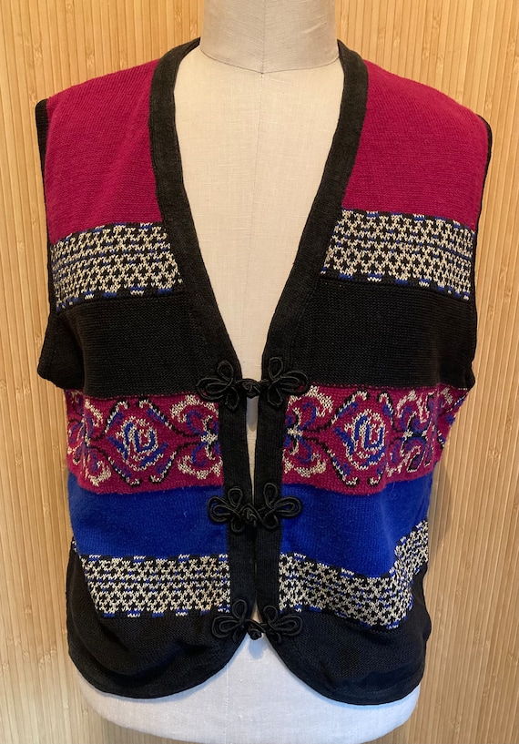 Petite Sophisticates Metallic Knit Vest - image 1