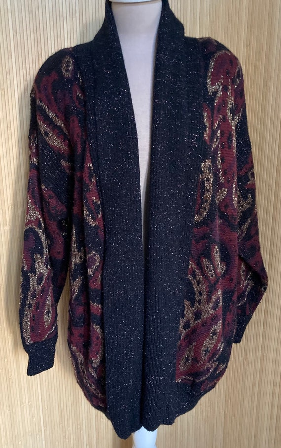 1980s JJBrowne Open Front Cardigan