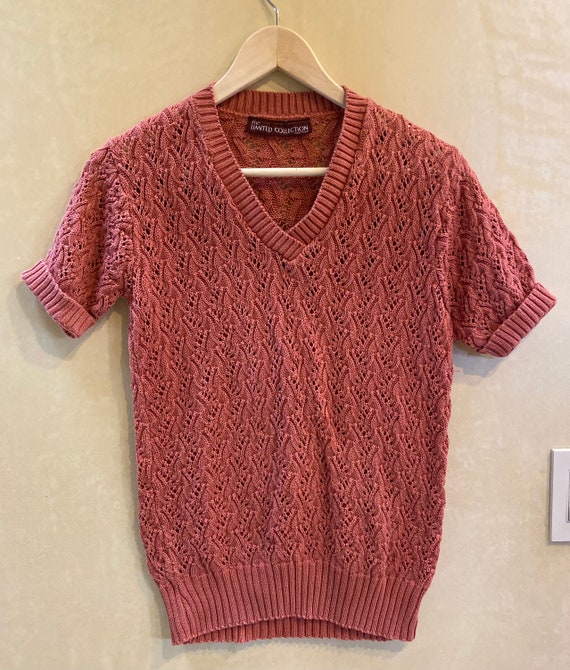 1970s Pointelle Knit Top