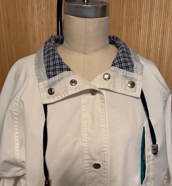 80s CS Essentials Reversible Snap Front Poplin an… - image 4