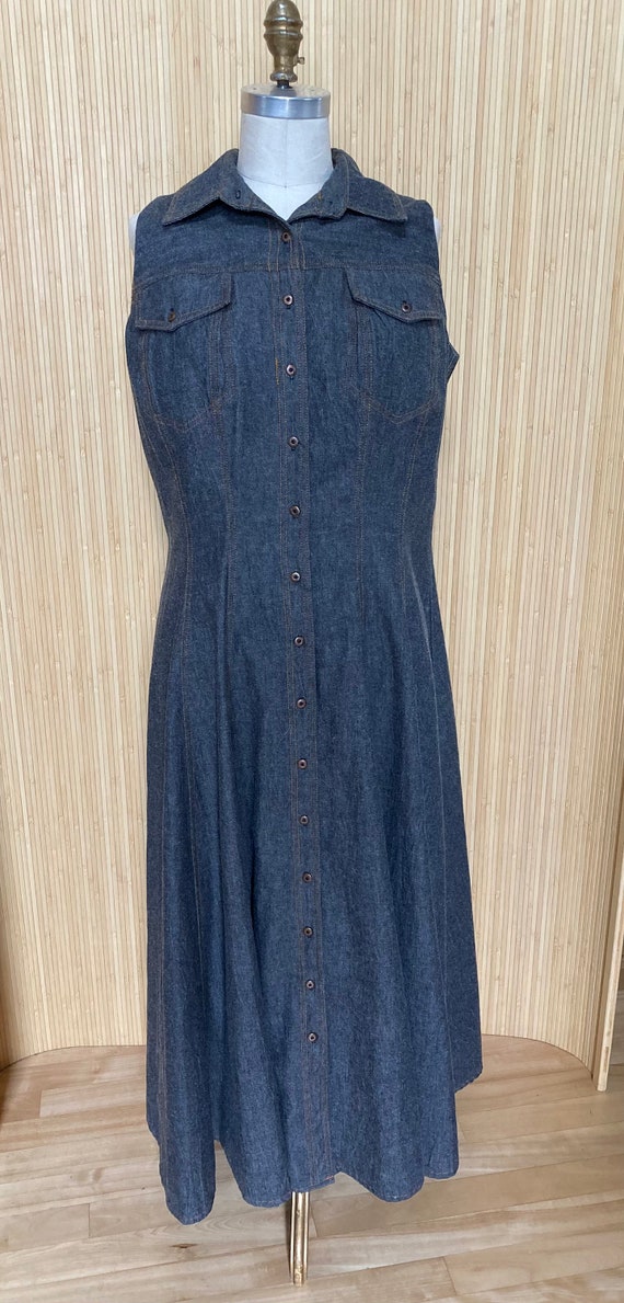 Karen Alexander Denim Full Skirted Dress