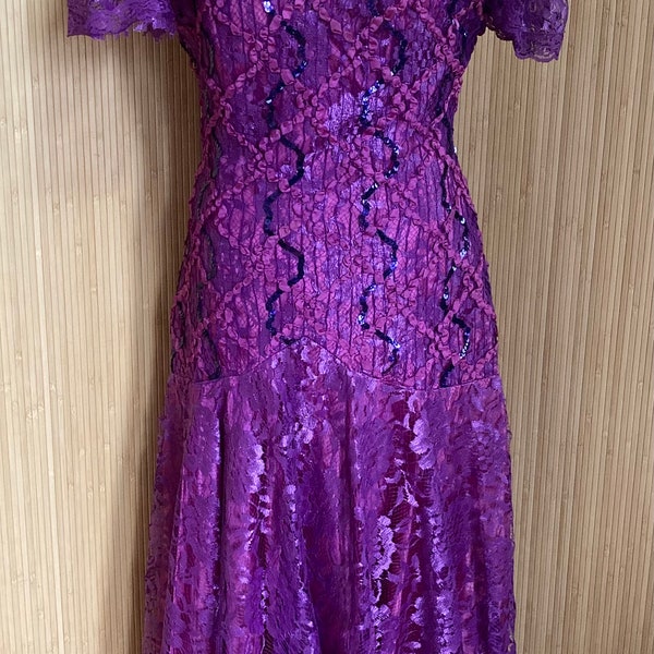 Shuet Young for HW Collections Pretty Purple Lace Dress