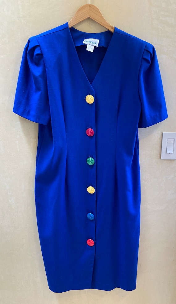 Fun Multicolored Button Dress by Periwinkle