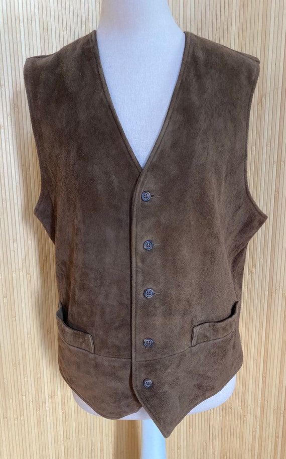 1990s The Last Best Place Suede Vest