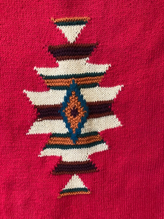 Knitting Needles Southwestern Patterned Sweater V… - image 7