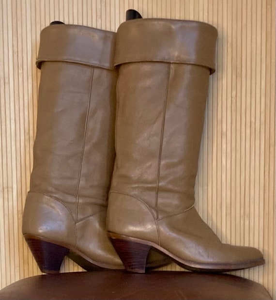 1980s Cuffed Leather Frye Boots