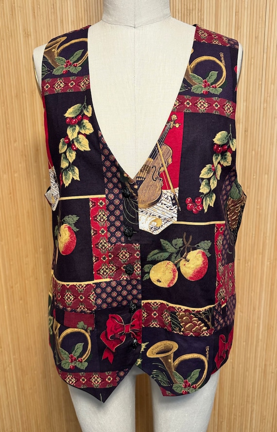 Patchwork Print Carole Antone Collection Tie-back… - image 1