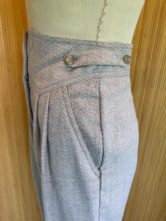 1980s Sparks Light Gray Pleat Front Pants - image 4