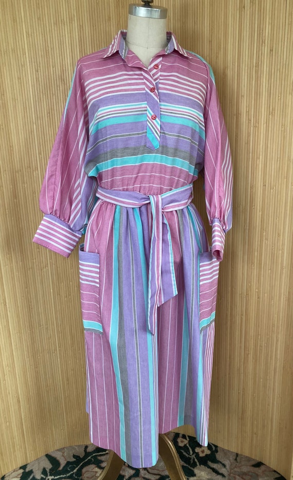 1980s Bayard Sport Crisp Breezy Dress