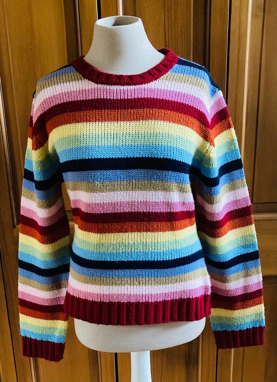 1980s Bailey Point Striped Sweater and Scarf - Etsy