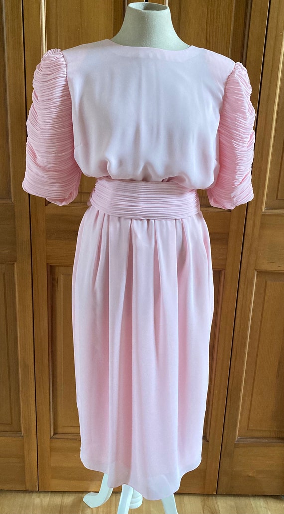 1980s Miss Elliette Pretty Pink Dress