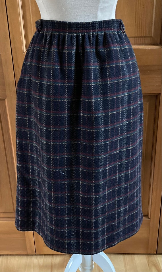 1970s Alfred Dunner Muted Plaid Skirt