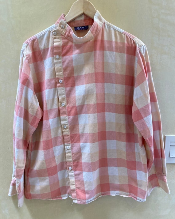 1980s Asymmetric Plaid Shirt