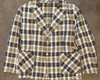 Vintage John Blair Classic Seersucker Unlined Sport Coat