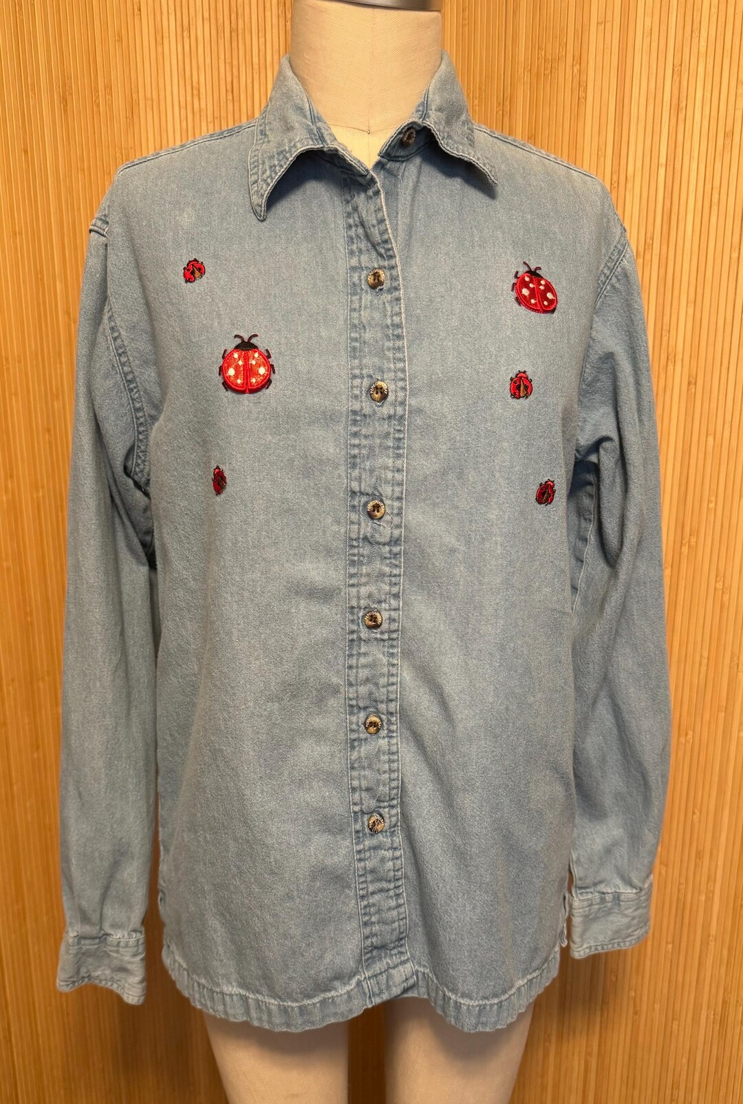 Ladybug Pattern Jacket Vintage Peregrine Bay Denim Ladybug Shirt/jacket - Etsy