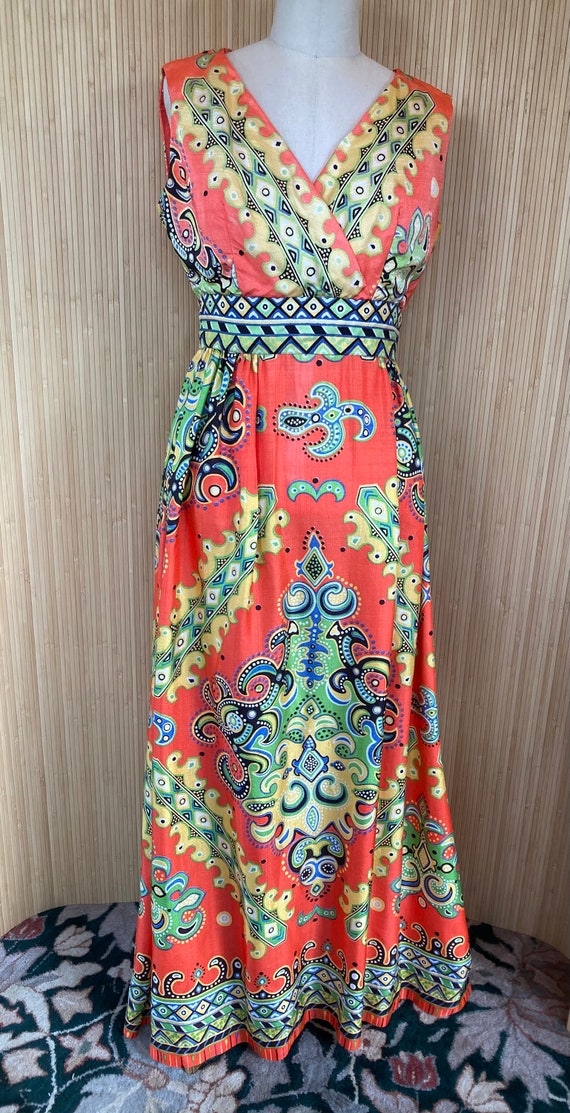 1970s Technicolor Maxidress