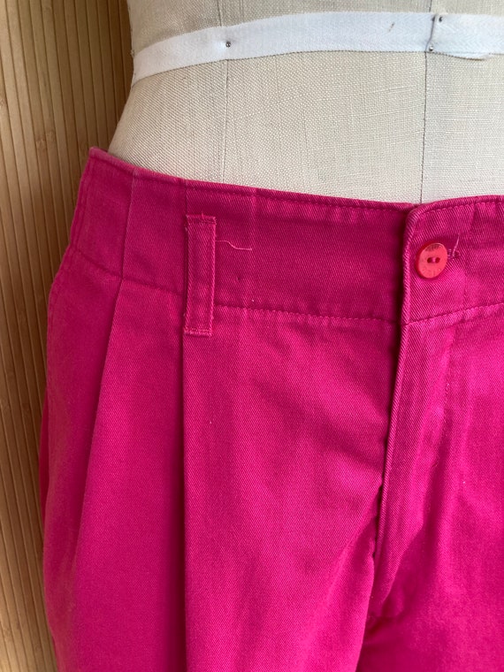 1980s Hunt Club Pleat Front High Waisted Shorts - image 2