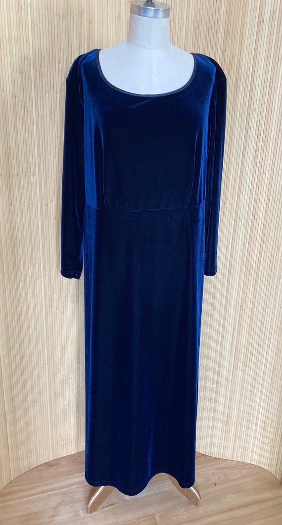 CDC Midnight Blue Velour Dress - image 1