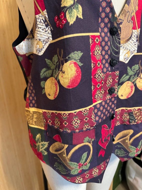 Patchwork Print Carole Antone Collection Tie-back… - image 3