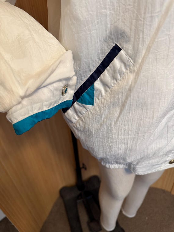 80s CS Essentials Reversible Snap Front Poplin an… - image 9