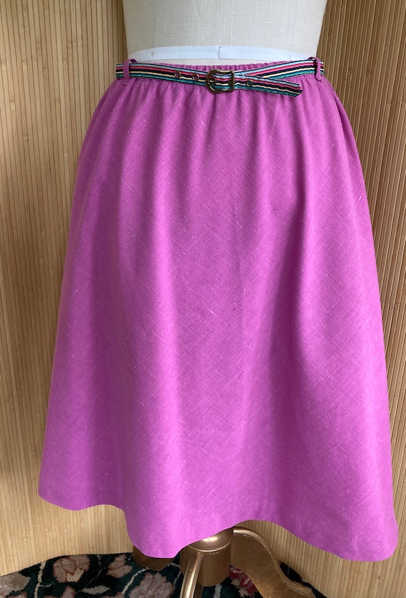 Koret City Blues Purple Linen-look A-line Skirt