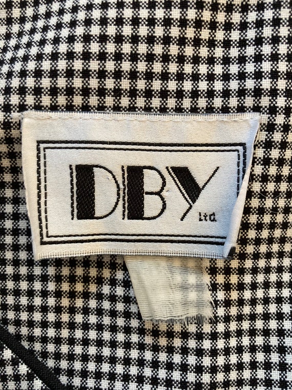 DBY Black & White Checked Peplum Top - image 6