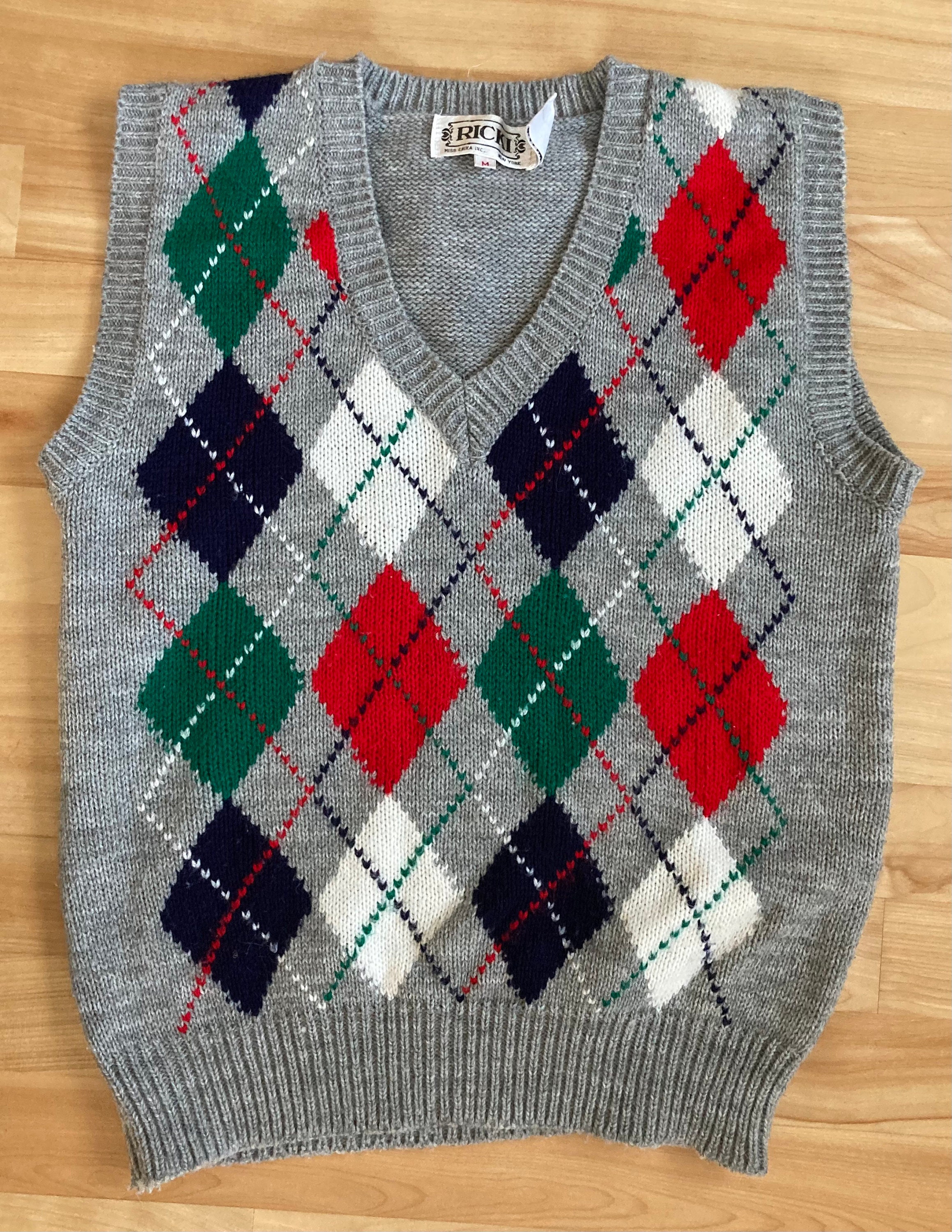 Mens argyle shop sweater vest