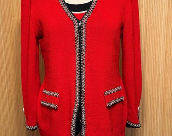 Vintage St John for Marie Gray Chain Cardigan Sweater - Etsy